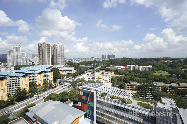 Một góc Singapore nhìn từ KTX của trường MDIS Singapore