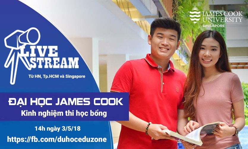 livestream - Livestream: Tìm hiểu ĐH James Cook Singapore và kinh nghiệm thi học bổng JCU