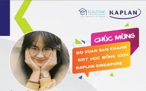 Chúc mừng học sinh của Eduzone đạt học bổng 100% học phí của Kaplan