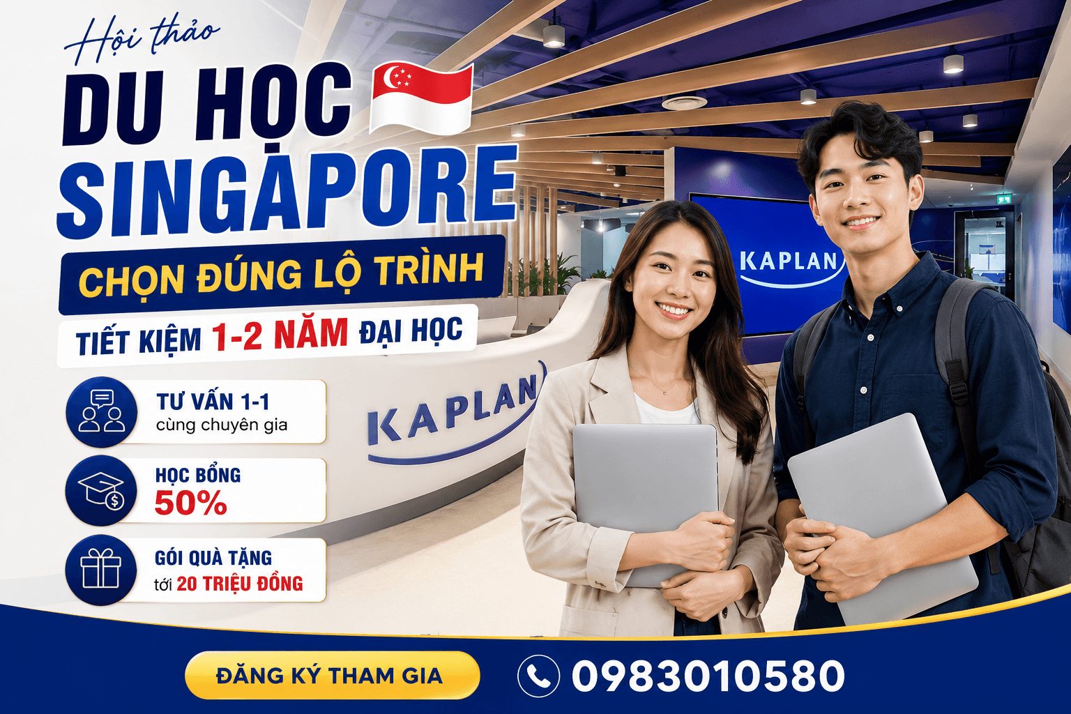 Hội thảo Kaplan Singapore 2026: Lộ trình lấy bằng Đại học sớm từ tuổi 20