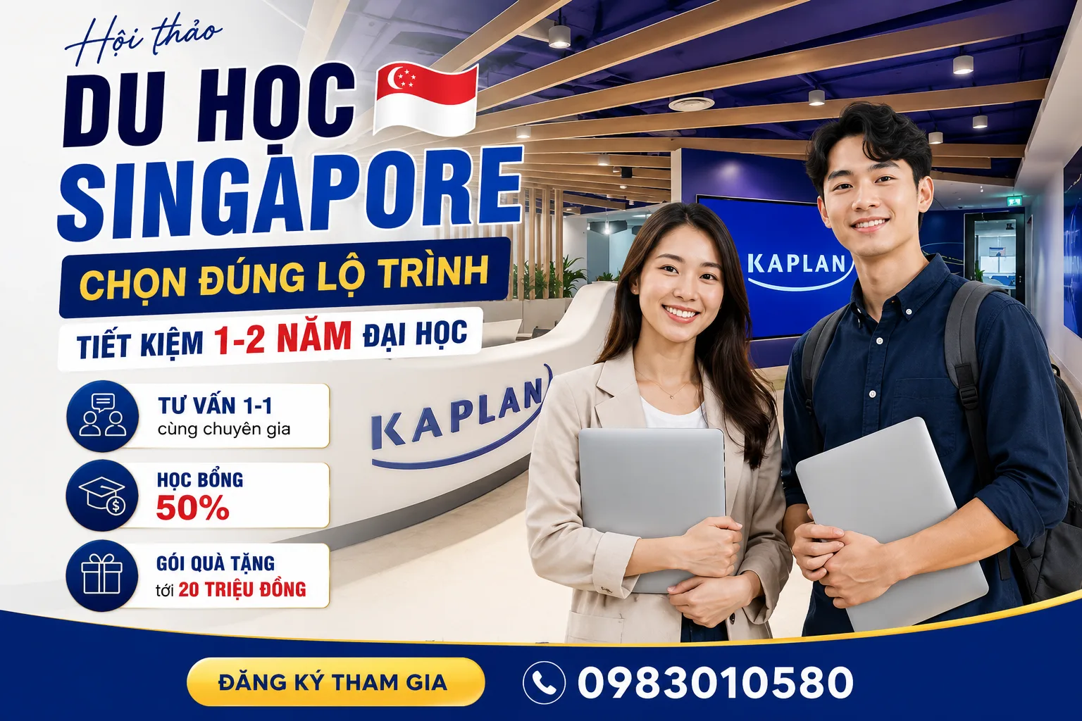 Webinar Kaplan Singapore 2026: Lộ trình lấy bằng Đại học sớm ở tuổi 20